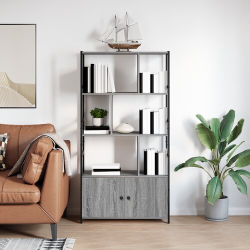 vidaXL Knjižna polica Siva sonoma 80 x 30 x 155,5 cm Konstruiran les Cene