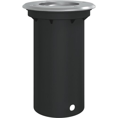  Vanjska podna svjetiljka okrugla crna 10,5x10,5 cm aluminijska Slike