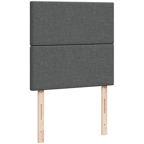  Krevet s oprugama i madracem tamnosivi 100 x 200 cm od tkanine Slike