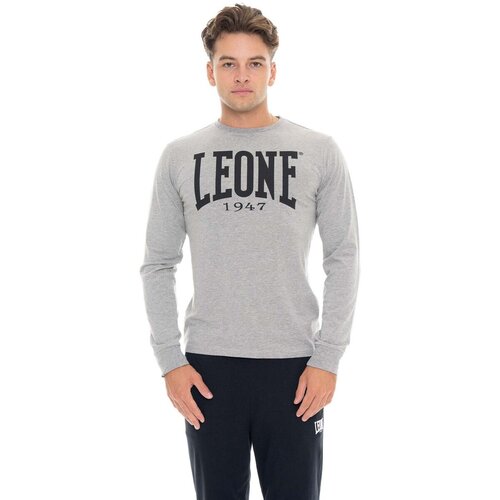 Leone 1947 Majice z dolgimi rokavi Man T-Shirt Long Sleeves Big Logo Siva Cene