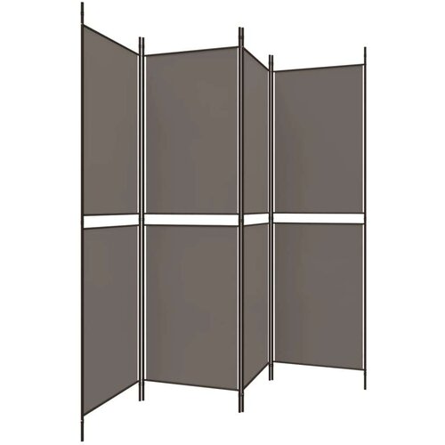  pregrada s 4 panela antracit 200 x 180 cm od tkanine Slike