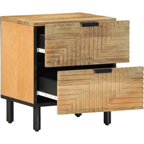 Maison Chic Nočna omarica - Nočna miza Brown 40x33x46 cm Masivni les Mango, (21688084) Slike