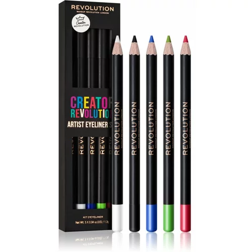 Makeup Revolution Creator kremasta olovka za oči 5 kom 5x1,3 g