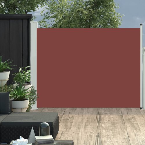 vidaXL Zložljiva stranska tenda za teraso 140x500 cm rjava Cene