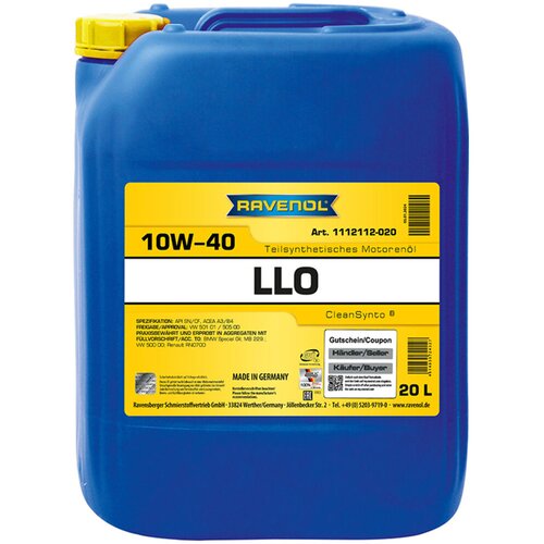 RAVENOL Motorno ulje LLO 10W-40, 20 l Cene