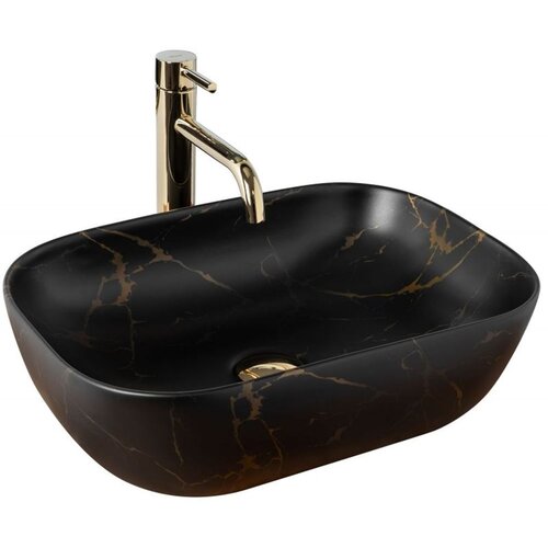 REA Bath REA nadgradni umivaonik belinda black marble mat Slike