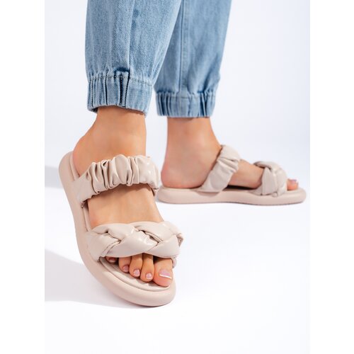 Shelvt Stylish beige flat women's flip-flops Cijene