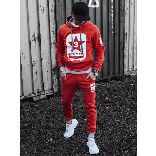 DStreet Red men's tracksuit AX0658