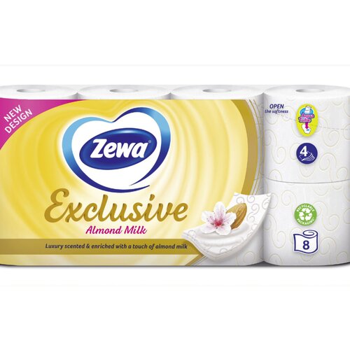 Zewa toalet papir exclusive alm.milk 4sl 8/1 Cene