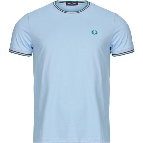 Fred Perry Majice s kratkimi rokavi TWIN TIPPED T-SHIRT Modra Slike