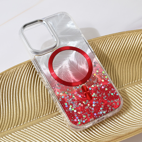  Torbica Magsafe Glitter za iPhone 16 6.1 crvena Cene