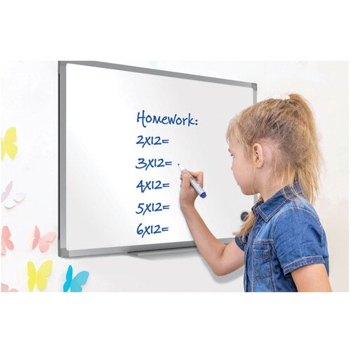  PLOČA MAGNETNA 90X60CM ALUMINIJSKI OKVIR ESSENCE STEEL NOBO 1905210 BIJELA Slike