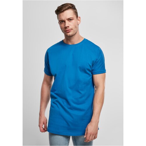 Urban Classics Long Shaped Turnup Sports Blue T-Shirt Cene