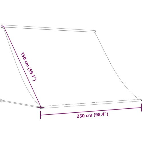 VidaXL Tenda na uvlačenje antracit 250 x 150 cm od tkanine i čelika Slike