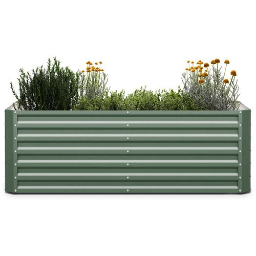 Blumfeldt Dvignjena gredica High Grow Straight, 160 x 80 x 80 cm, iz valovite jeklene pločevine, enostavna za montažo, odporna proti rji in mrazu Cene