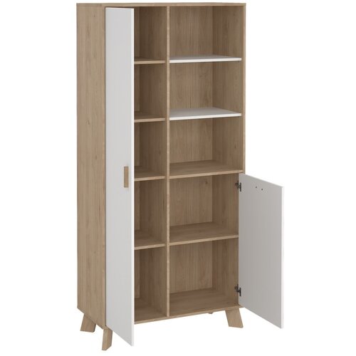 Tvilum Bel/v naravni barvi regal v hrastovem dekorju 89x188x40 cm Ikast &amp;ndash; Slike
