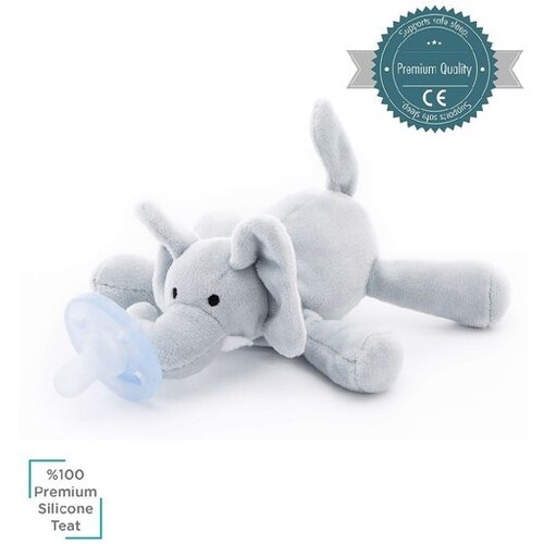 Minikoioi otroška duda s plišasto igračo Sleep Buddy - Elephant Cene
