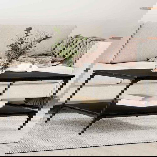 VidaXL Klubska miza Črni hrast 80 x 80 x 40 cm Konstruiran les Slike