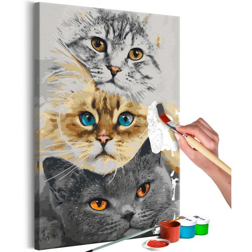  Slika za samostalno slikanje - Cat's Trio 40x60 Cijene