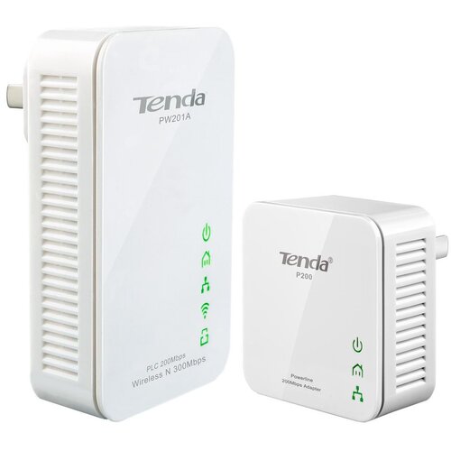 Tenda Mrežna strujna utičnica set, 200/300Mbps, LAN/WiFi, Bijela Slike