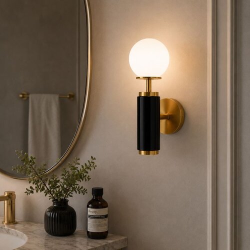 Opviq zidna lampa Moira-20201, 1 &amp;times; E27, crna Slike