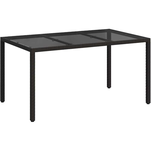  Stol za vrt Crna 150 x 90 x 75 cm poliratan Slike
