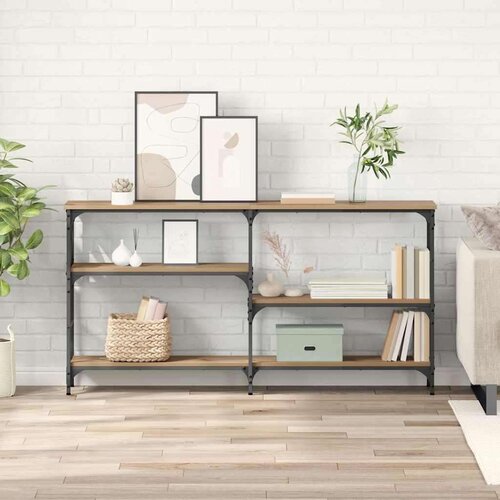 vidaXL Konzolna miza artisan hrast 150 x 29 x 76.5 cm Konstruiran les Cene