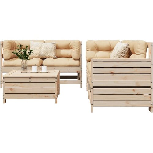 vidaXL 5-dijelni set vrtnih sofa od masivne borovine Cene