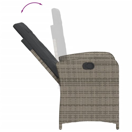  5-dijelni vrtni blagovaonski set sivi od poliratana Siva 150 cm table length Slike
