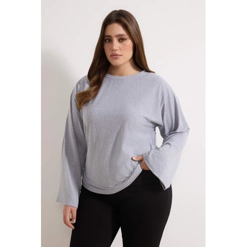 Trendyol ženska bluza Tbbss26Af00012, siva Cene
