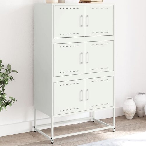 vidaXL Komoda bijela 68,5 x 38,5 x 123,5 cm čelična Cijene