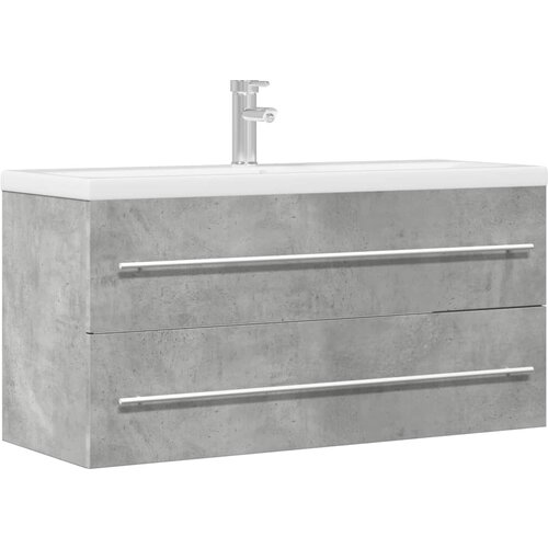 vidaXL Omarica za umivalnik betonsko siva 100x38,5x48 cm iverna plošča Cene
