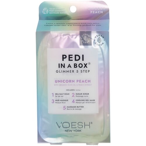 Voesh Unicorn Peach pedikir u 5 koraka sa sjajem (35g,20g,20g,20g,15g) Cene