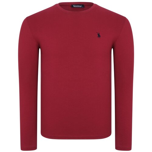Dewberry T8588 BIKE COLLAR MEN'S SWEATSHIRT-FLAT BURGUNDY Cene