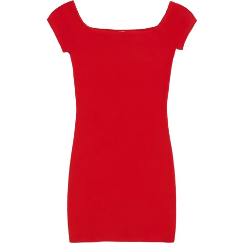 Bershka Obleka rdeča