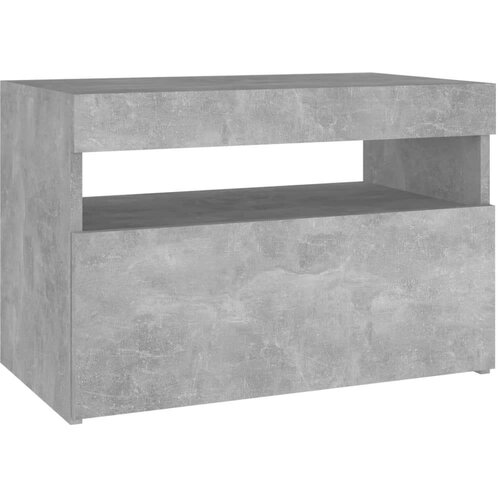 VidaXL noćni ormarić s LED svjetlima siva boja betona 60 x 35 x 40 cm Slike
