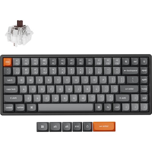 KEYCHRON K2 Max Brezžična Mehanska Tipkovnica, Bluetooth / 2.4 GHz, Hot-Swap, Super Brown Switch, US Layout, K2M-J3, (21733739) Slike