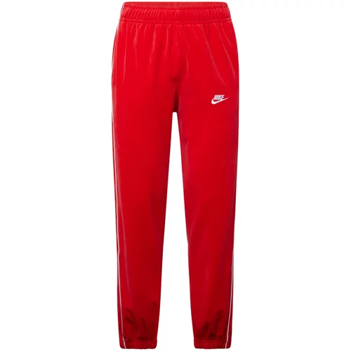 Nike Sportswear Hlače crvena / bijela