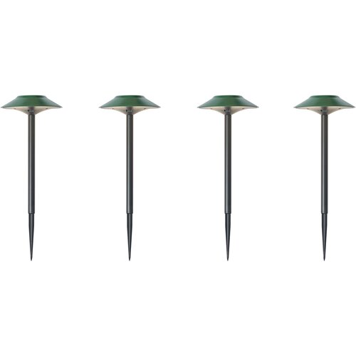 QAZQA Komplet 4 zelenih reflektorjev z LED IP44 Solar - Mushroom Slike
