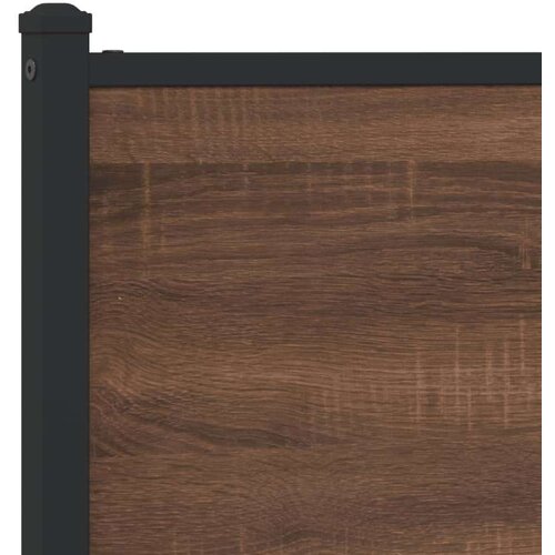 VidaXL Metalni okvir kreveta bez madraca smeđa boja hrasta 150x200 cm Slike
