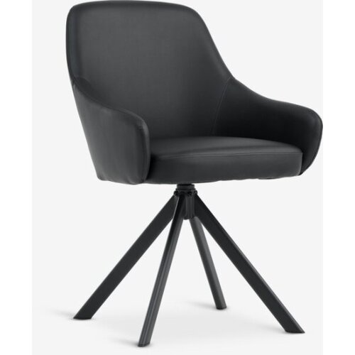  Trpezarijska stolica rotirajuća crna Cene