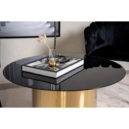 Furniture Fashion Ystad klub stolić ⌀80 cm, crni Slike
