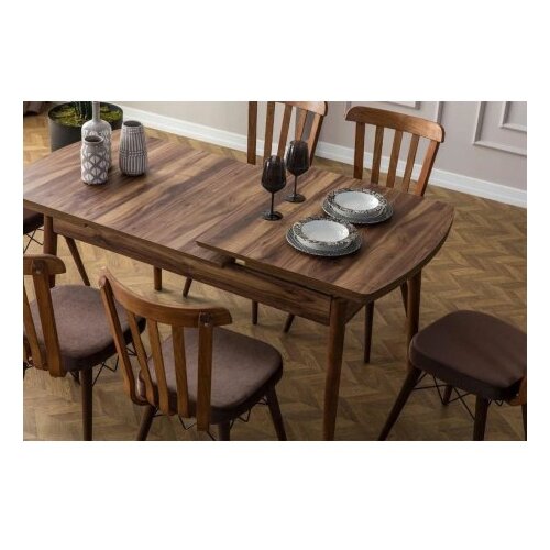 Hanah home Set Trpezarijski sto i 6 stolica Fergana Brown Cene