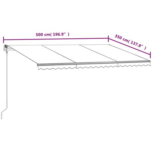 Tenda na automatsko uvlačenje 500 x 350 cm krem Slike