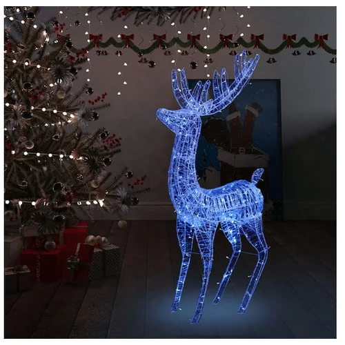  XXL božični jelen iz akrila 250 LED lučk 180 cm moder