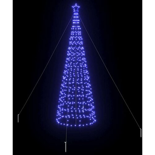 VidaXL LED božićno drvce s 800 LED svjetlima Plava 400 cm Željezo Slike