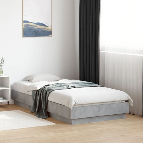 Furnova Posteljni okvir betonsko siv 75x190 cm inženirski les, (21940450) Slike