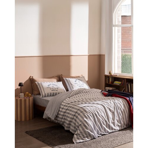 Madame coco Set Posteljine Olivier, 4 komada, 200x220cm, Sivo-beli Cene