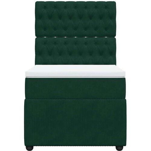 Box spring krevet s madracem tamnozeleni 80 x 200 cm bar&amp;scaron;unasti Slike
