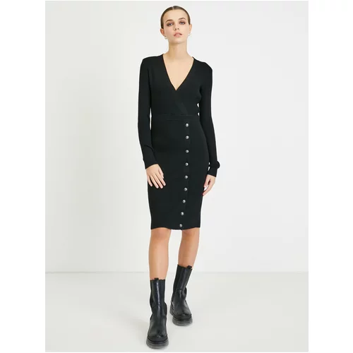 Guess Black Sheath Sweater Dress Alexandra - Women